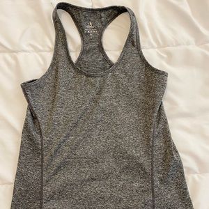 Women’s black and white athletic top.
